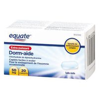 Equate Extra Strength Sleep Aid 50 mg 20 Caplets 02230485 By WestNet