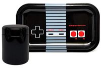 Leaf Lock Gear UV Glass Storage Jar (250 mL) and Rolling Paper Depot Rolling Tray (Controller) - 2 Items - Bundle