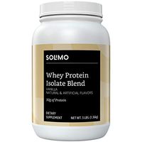 Amazon Brand - Solimo Whey Protein Isolate Blend, Vanilla, 3 Pound Value Size (35 Servings)