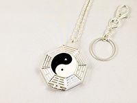 One of a Kind Eight Trigrams 5X Foldable Magnifying Glass Necklace/Pendant with Matching Key Chain and Polishing Pouch-i
