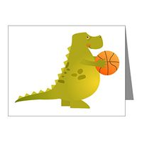 Note Cards (20 Pack) Basketball Playing Dinosaur