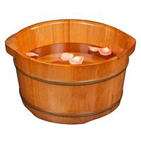 Thicken Wooden Tub,Foot Spa Wooden Tub,Solid Wood Foot Washing Barrel,feet Soaking Tub,Massage Barrels,Foot Soak Tub，Wooden Foot Bath Barrel