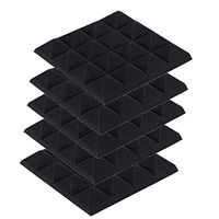 Sound insulation sponge Clearance, 5Pcs Acoustic Foam Panel Sound Stop Absorption Sponge Studio KTV Soundproof by Little Story (Black)