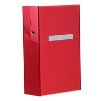 Aluminum Metal Cigar Cigarette Box Holder Storage Case for 20pcs Cigarettes - Red