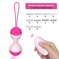 Powerful Massager Ball with 10 Vibration Mode, Cordless Remote Control, Waterproof Safe Silicone Design, Best Kegel Ball Exercise Tool for You.