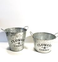 Farmhouse Multi-use Flowers and Garden Metal Bucket!