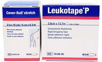 Leukotape P 1.5-Inch x 15-Yds & Cover-roll Stretch 2-Inch x 10-Yds Combo Pack (One Roll Each)