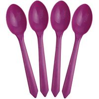 Frozen Dessert Supplies Purple Ice Cream Spoons, 5.75 inch Dessert Party Spoons - Medium-weight, Great Quality, Fast Shipping! 100 Count