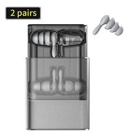 Soft Ear Plugs, 2 Pair, Value Pack, Hearing Protection Earplugs (Grey)