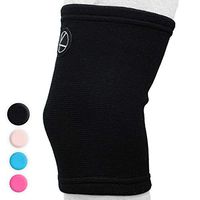Kids Knee Sleeve for Sports & Kids Knee Brace for Osgood-Schlatter- Best Knee Support for Girls, Boys, Football, Pain, Basketball, Tendonitis, Dance, Gymnastics, Arthritis, ACL, MCL, LCL (Black)