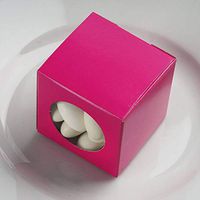 Efavormart 2x2 Fushia Ballotin Box for Candy Treat Gift Wrap Box Party Favor Boxes for Bridal Shower Anniverary Wedding -100 Boxes