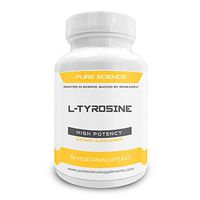 Pure Science L-Tyrosine 700mg - Improves Cognition, Reduces Blood Pressure, Alleviates Stress - No Gluten - 50 Vegetarian Capsules of L-Tyrosine Powder