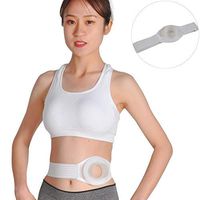 Exttlliy Cloth Ostomy Hernia Belt Breathable Waist Support Belt Abdominal Binder Brace with Stoma Opening White