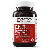 Protocol For Life Balance - E.N.T. Biotic BLIS K12® Probiotic - Promotes Healthy Oral Bacteria, Fresher Breath, Throat Health, and Immune Response Support - 60 Lozenges