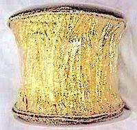 3 3/4 inch x 15 feet 5 inch x 15 feet Crinkle Metalic Gold wired Ribbon