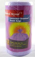 3 Pk, 6 Gallon Lavender Scented Trash Bags, (60 Bags Per Pack / 180 in Total)