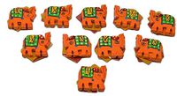 Desi Favors Set of 10 Elephant Haldi Kumkum Packets