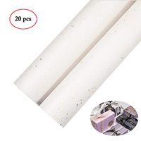Ocharzy Gift Wraping Paper Flower Wraping Paper Bling Sequin Gift Wrap Paper (White, 20 pcs)