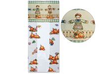 Small"Fall Harvest" Scarecrows 7x2x3" Cello Cellophane Party Treat Snack Bags (10 ct)