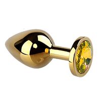 Taidu Crystal Rhinestone Gold Stainless Steel Medium Size P'lug-Toys (Yellow)