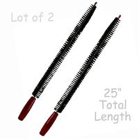 2 ALAZCO Flexible Dryer Vent & Refrigerator Coil Brush 25" Long Remove Lint & Dust Prevent Fire & Save Energy