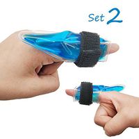 Finger Hot and Cold Gel Packs Trigger Mallet Broken Finger Arthritis Therapy tendonitis Sleeves Knuckle Joint Fracture Pain Relief cryotherapy Sprain Fasciitis (Set 2)