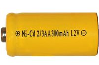 8 x 2/3 AA NiCd Button Top Batteries (300 mAh)