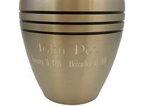 Beautiful Life Urns Dignity Pewter Custom Cremation Urn Engravable Funeral Urn (Large)