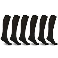 Compression Socks for Diabetics 6 Packs (Black, Large-XLarge)