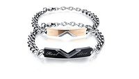 LOVE Beauties His and Hers Matching Set Titanium Stainless Steel Couple Real Love Bracelet in a Gift Box (A Pair) (A Pair)