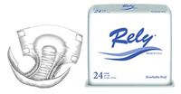 Rely Adult Breathable Brief (Diaper) Large (44" - 58"), Pack of 24