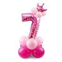 Hiriyt Number Shape Children Aluminum Balloon Decoration For Birthday Party Straws