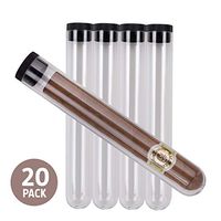 VeeBoost Cigar Tubes w/Pressure Fit Caps, Home Organizer, Personal Cigar Case, Travel Storage Containers | Clear, BPA-Free Acrylic | Reusable, Eco-Friendly (20)