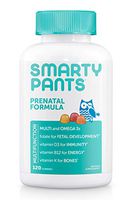 SmartyPants Prenatal Formula Daily Gummy Multivitamin: Vitamin C, D3, & Zinc for Immunity, Gluten Free, Folate, Omega 3 Fish Oil (DHA/EPA), 120 Count (30 Day Supply)