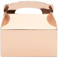 Juvale Party Favor Gable Boxes (24 Pack) Rose Gold, 6 x 3.5 Inches