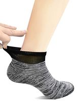 Yomandamor Men's 5 Pairs Bamboo Low Cut Diabetic Socks with Cushion Sole and Seamless Toe