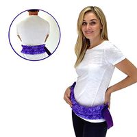 Nature Creation Back & Abdomen Herbal Heating Pad- Natural & Reusable - Hot and Cold Therapy (Purple Flowers)