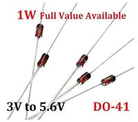 Kammas 50PCS 1W diode 1N4727A 3V/ 1N4728A 3.3V/ 1N4729A/3.6V 1N4730A/3.9V 1N4731A/4.3V 1N4732A/4.7V 1N4733A/5.1V 1N4734A/5.6V - (Color: 1N4732A 4V7)