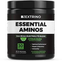 Nextrino Essential Aminos EAA Supplement - Transparent Ingredients, Complete EAA & BCAA Essential Amino Acid Powder Drink with Electrolytes (Citrus Rush)