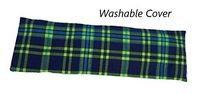 Microwave Heating Pad, Washable Cover, Natural Materials, Handcrafted in The USA, ECO Friendly, Neck, Back Shoulder, Arthritis, Menstrual Cramps, Pain (Lime Blue Plaid)