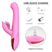 LOVEYOUSXX Licking Vibrartors for Couples,7 Speeds Thrusting Personal Cordless Wend Masasager USB Rechargeable,Heating Tshirt
