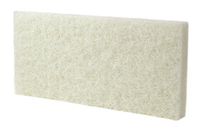 Commercial Light Duty Scrub Pad - 4.625" x 10" -White (Box of 20)