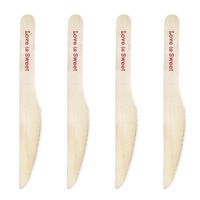 Dress My Cupcake Natural Wood Candy 500-Pack Buffet Knives DIY Kit, Love is Sweet, Red