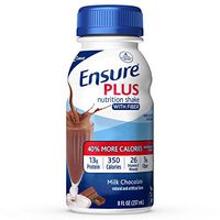 Ensure Plus Nutrition Shake with Fiber, with 13 grams of high-quality protein, Meal Replacement Shake, Milk Chocolate, 8 fl oz, 24 count
