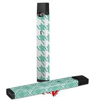Skin Decal Wrap 2 Pack for Juul Vapes Houndstooth Seafoam Green JUUL NOT INCLUDED