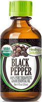 Organic Black Pepper Essential Oil (100% Pure - USDA Certified Organic) Best Therapeutic Grade Essential Oil - 120ml