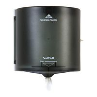 SofPull Centerpull High Capacity Paper Towel Dispenser by GP PRO (Georgia-Pacific), Translucent Smoke, 58201, 10.875” W x 10.375” D x 11.469” H
