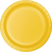 Creative Converting 553269 Touch of Color 96 Count Dinner/Large Paper Plates, School Bus Yellow