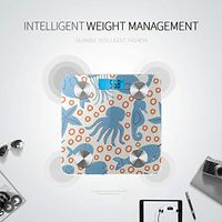 Bluetooth Scale for Weight Cartoon Cute Creative Sea Food Squid Weighing Scale Body Fat Composition Monitor Analyzer with Smartphone App for Body Management-396 Lbs