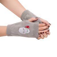 Women Girl Winter Warm Gloves,Putars Portable Fashion Winter Cold Weather Knitted Arm Fingerless Warm Gloves Soft Warm Mitten